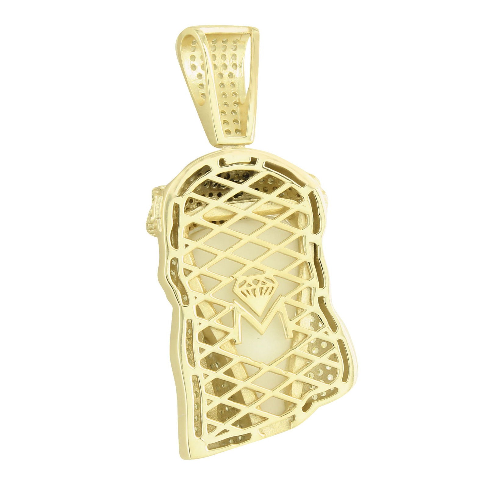 14K Yellow Gold Jesus Pendant with Enamel Face - Religious Jewelry for Men & Women - Perfect for Church, Gifts & Everyday Faith Wear