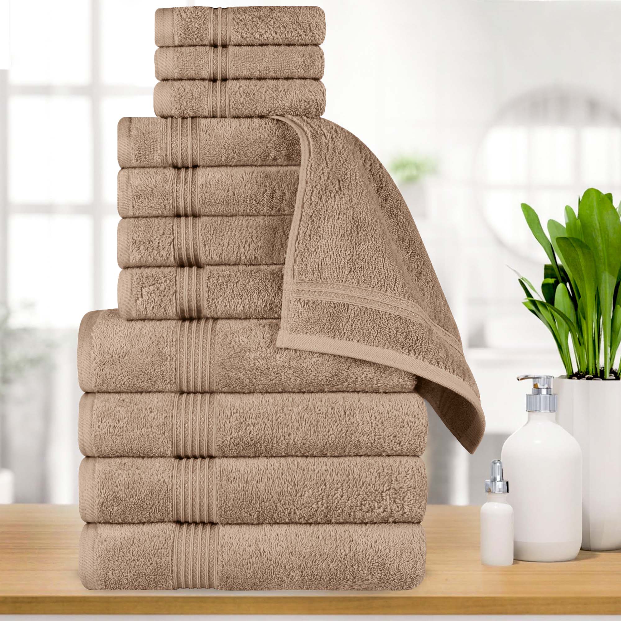 Premium 12-Piece Egyptian Cotton Towel Set - Ultra Soft, Highly Absorbent Bath Towels for Spa, Hotel & Luxury Home Use
