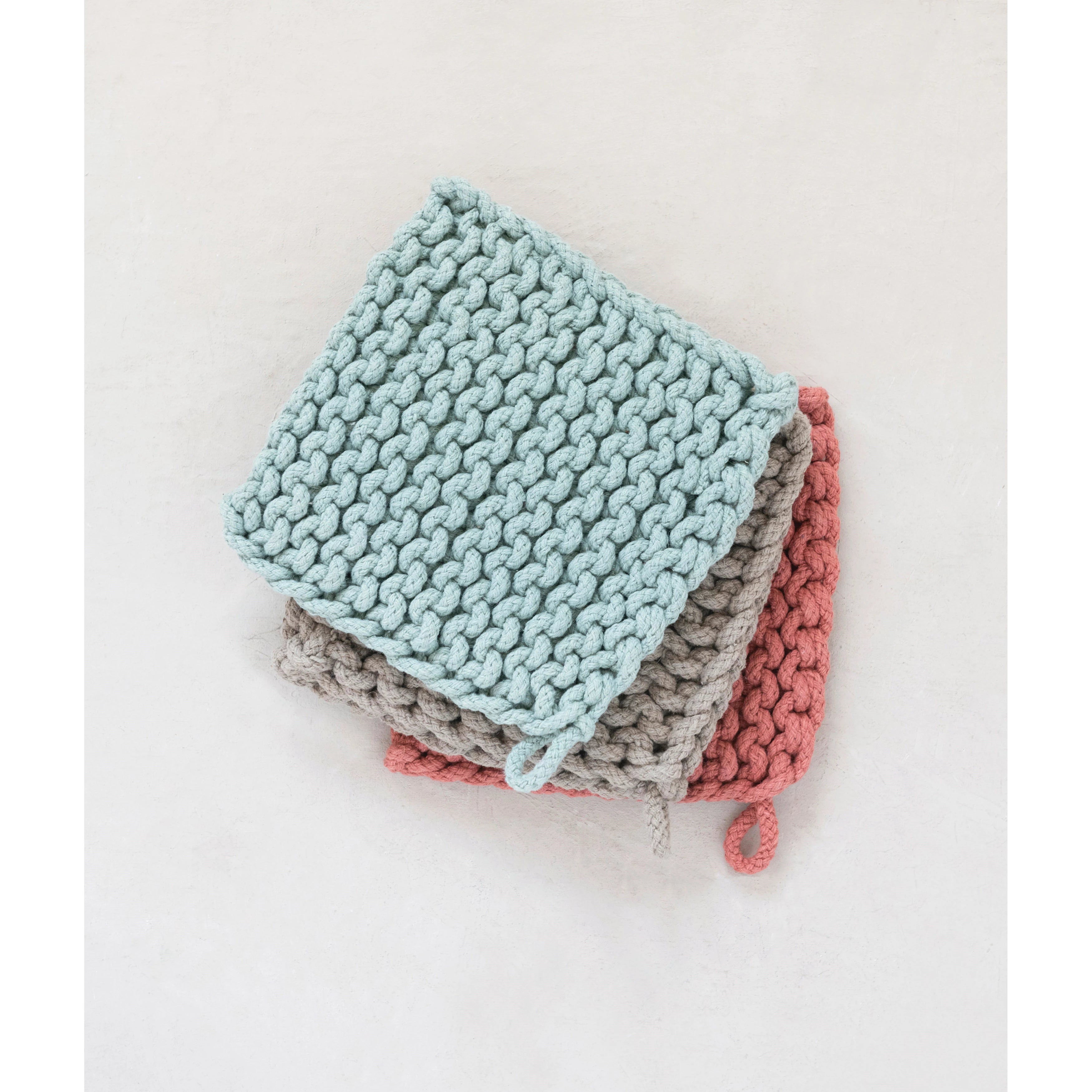 Handmade Crochet Pot Holder Set - Heat Resistant Kitchen Accessories for Cooking, Baking & Serving - Perfect for Hot Pans, Dishes & Trivets