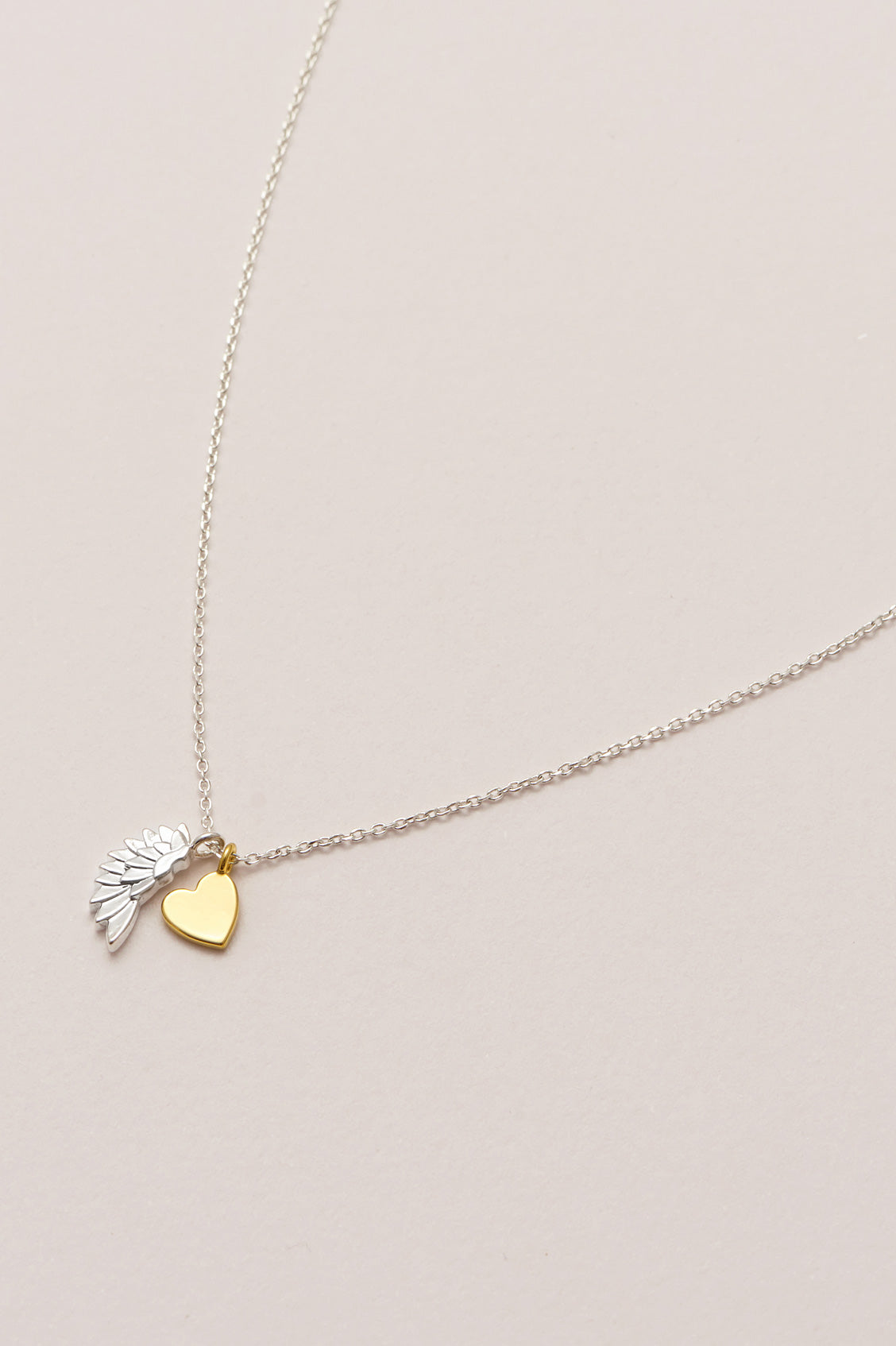 Double Charm Wing & Heart Necklace for Women - Elegant Dainty Jewelry Gift for Her - Perfect for Valentine's Day, Anniversary & Special Occasions