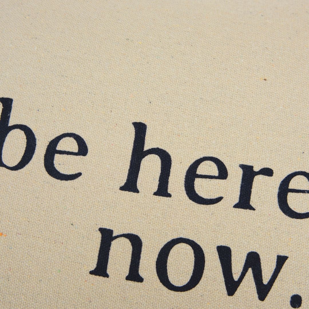 Be Here Now Decorative Pillow - Boho Chic Home Decor for Living Room, Bedroom & Couch