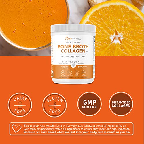 Grass-Fed Collagen Peptides Protein Powder - 100% Natural Bone Broth Collagen, Gluten Free, Dairy Free, Non-GMO, Paleo & Keto Friendly, 20g Protein per Serving, Unflavored (20 Servings) | Supports Joint Health, Skin Elasticity & Gut Wellness - Ideal for Smoothies, Coffee & Baking