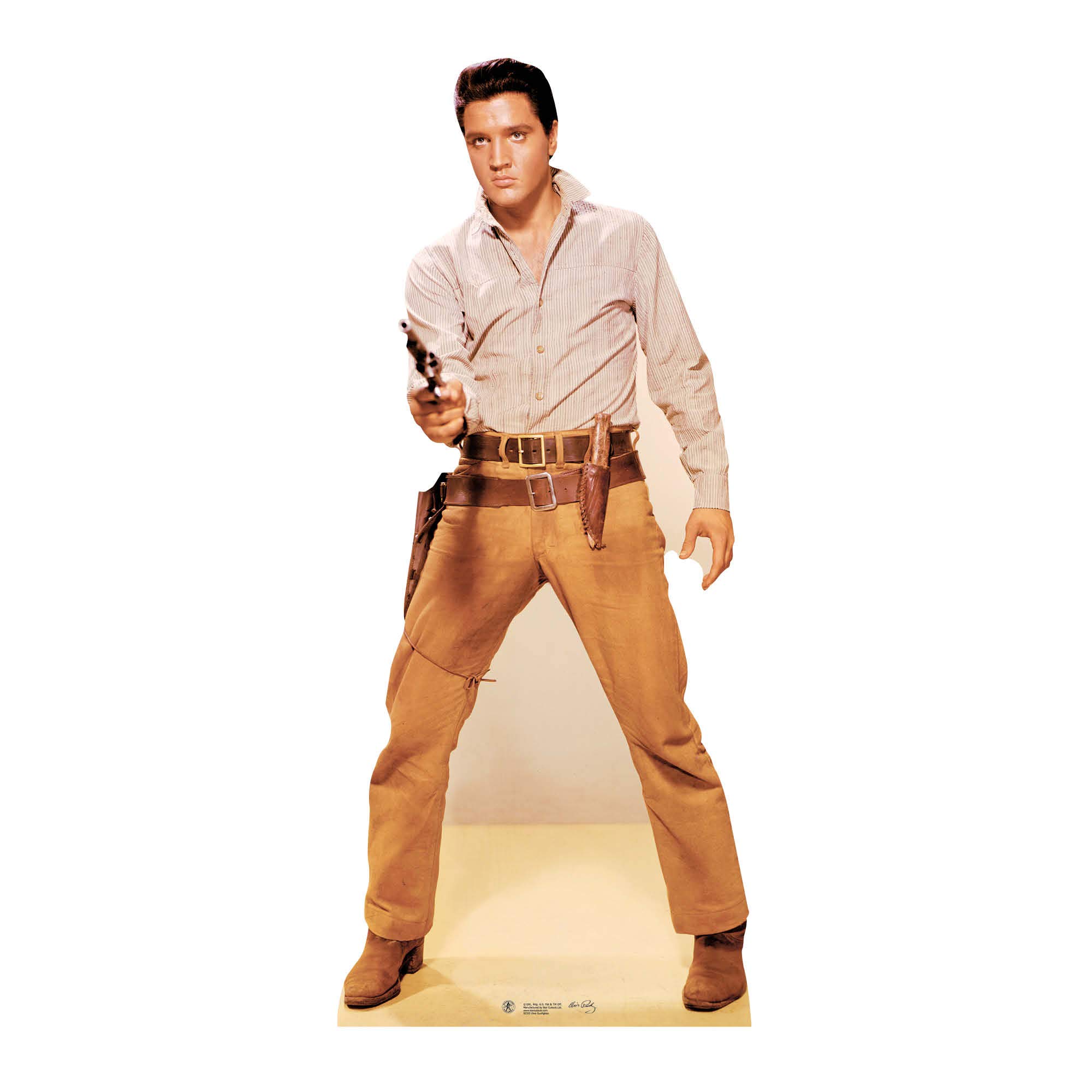 Elvis Gunfight Star Cutouts - Premium Die-Cut Decorations for Themed Parties, Movie Nights & Elvis Fan Events
