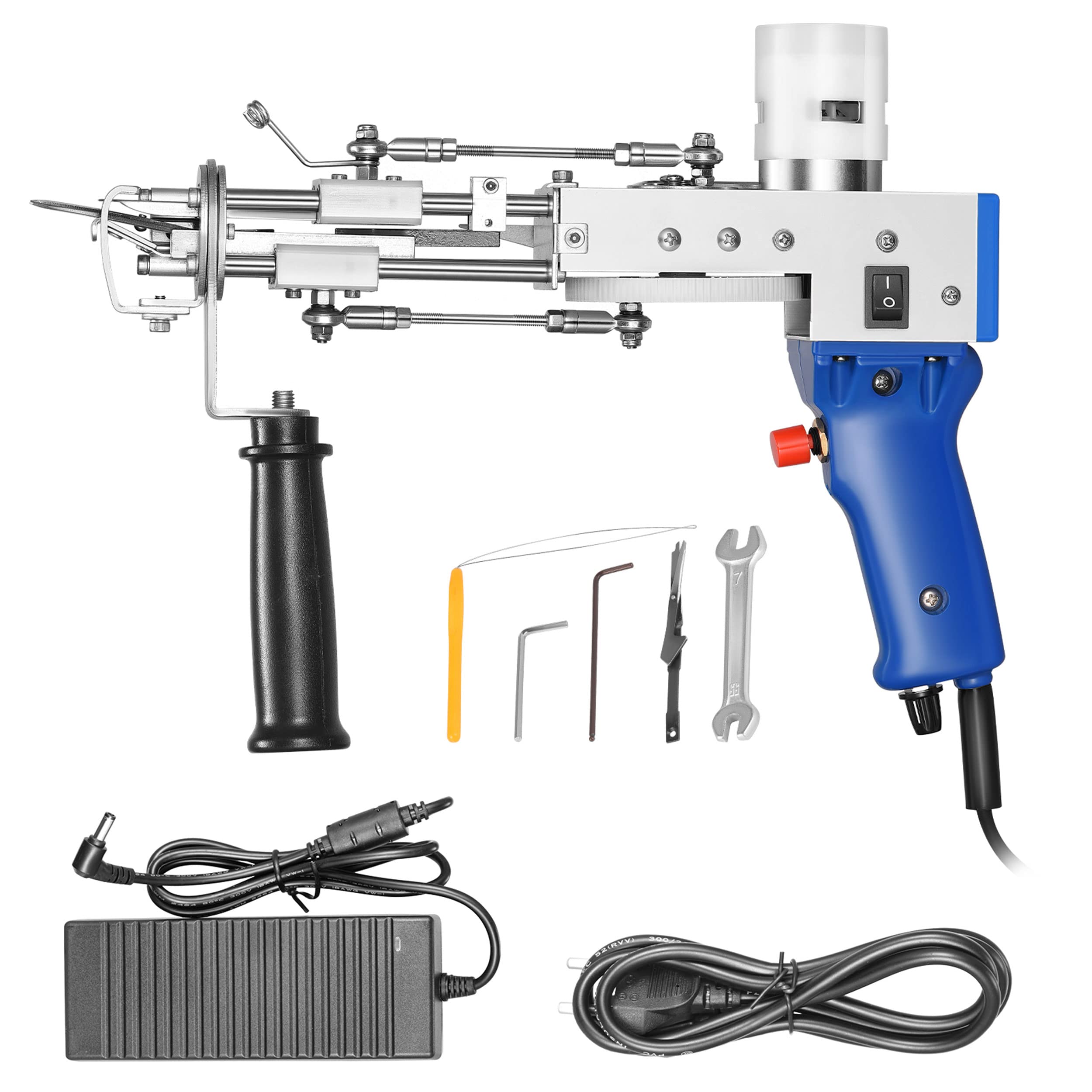 TOPQSC Electric Rug Tufting Gun - 110V Handheld Carpet Weaving Machine with 7-22mm Adjustable Cut Pile for DIY Home Decor, Craft Projects & Professional Rug Making - Perfect for Custom Rugs, Wall Hangings & Textile Art