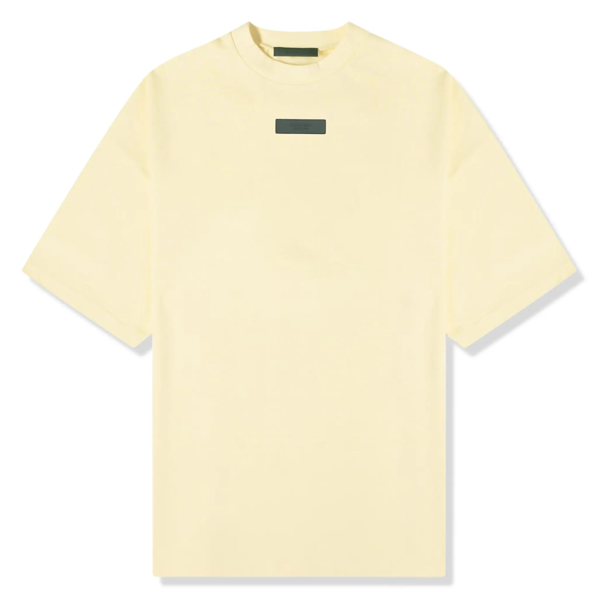 Fear of God Essentials SS Garden Yellow T-Shirt (FW23) - Men's Casual Streetwear Tee for Everyday Wear & Fashion Outfits