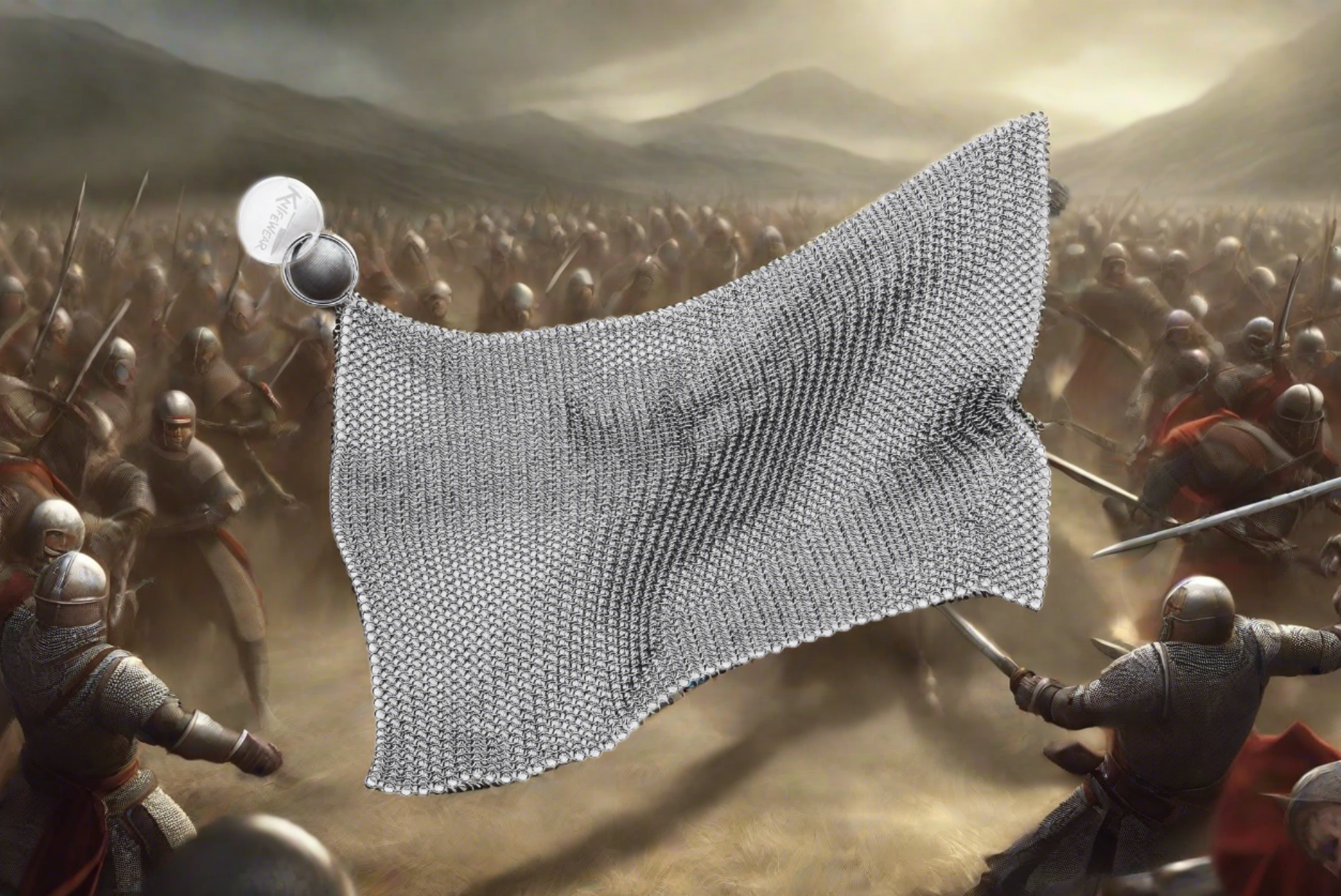 Sir Scrubs A Lot's Stainless Steel Chainmail Pan Scrubber for Cast Iron & Non-Stick Cookware - Heavy Duty Kitchen Cleaning Tool for Pots, Pans & Grills