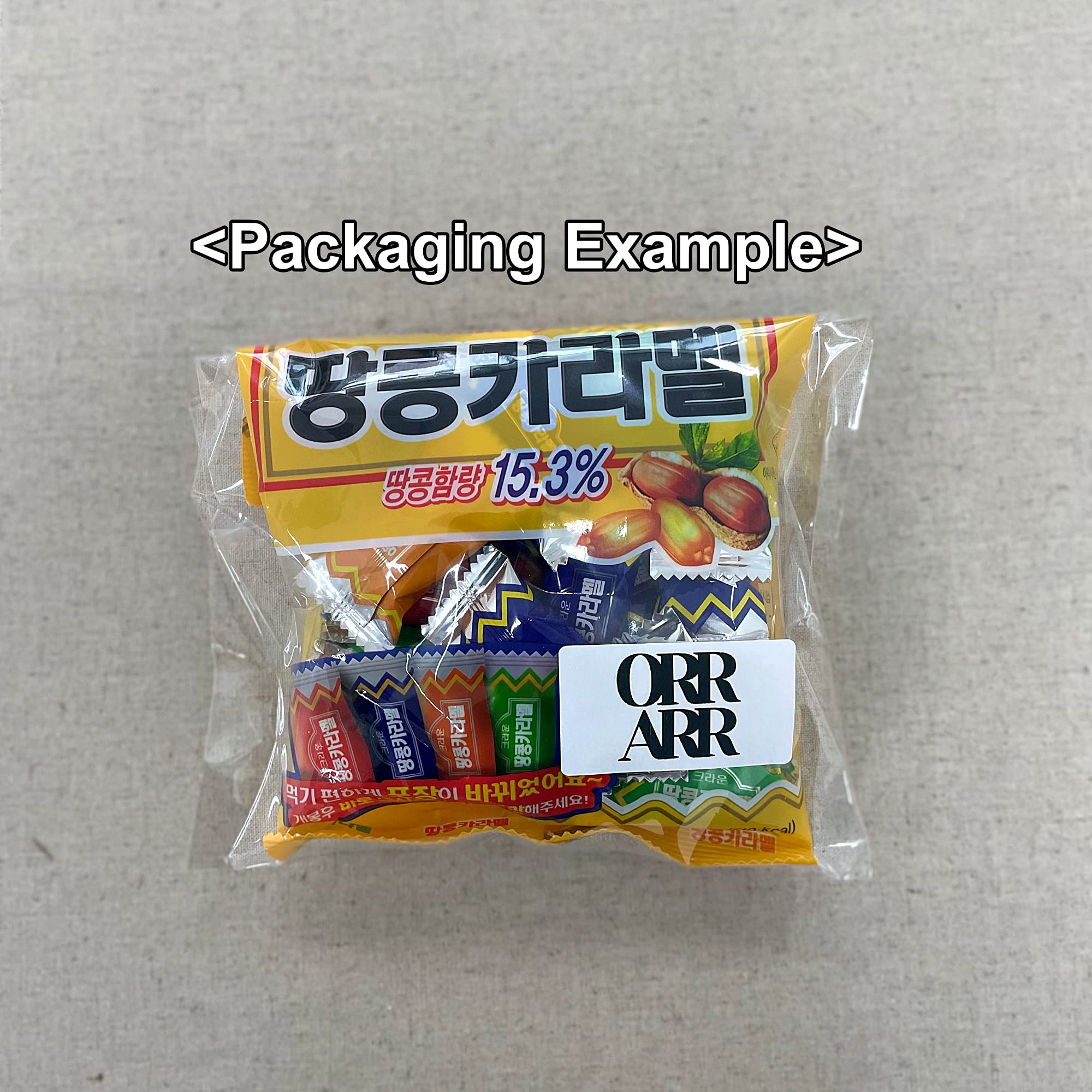 Delicious Korean Peanut Caramel Candy - Creamy Caramel Squares with Rich Flavor | Individually Wrapped Brown Candies | Perfect for Snacking, Gifts & Party Favors