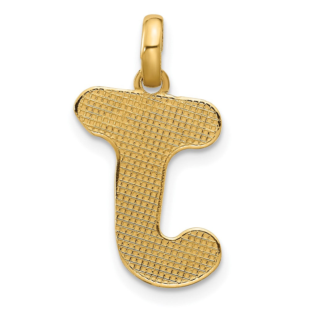14K Gold Puffy Letter 'J' Pendant Necklace for Women - Personalized Initial Jewelry Gift for Her - Perfect for Birthdays, Anniversaries & Everyday Wear