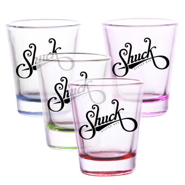 2 oz Custom BarConic® Colored Base Shot Glass - Premium Party Drinking Glasses for Bars, Weddings & Cocktail Parties - Perfect for Tequila, Whiskey & Liquor Shots