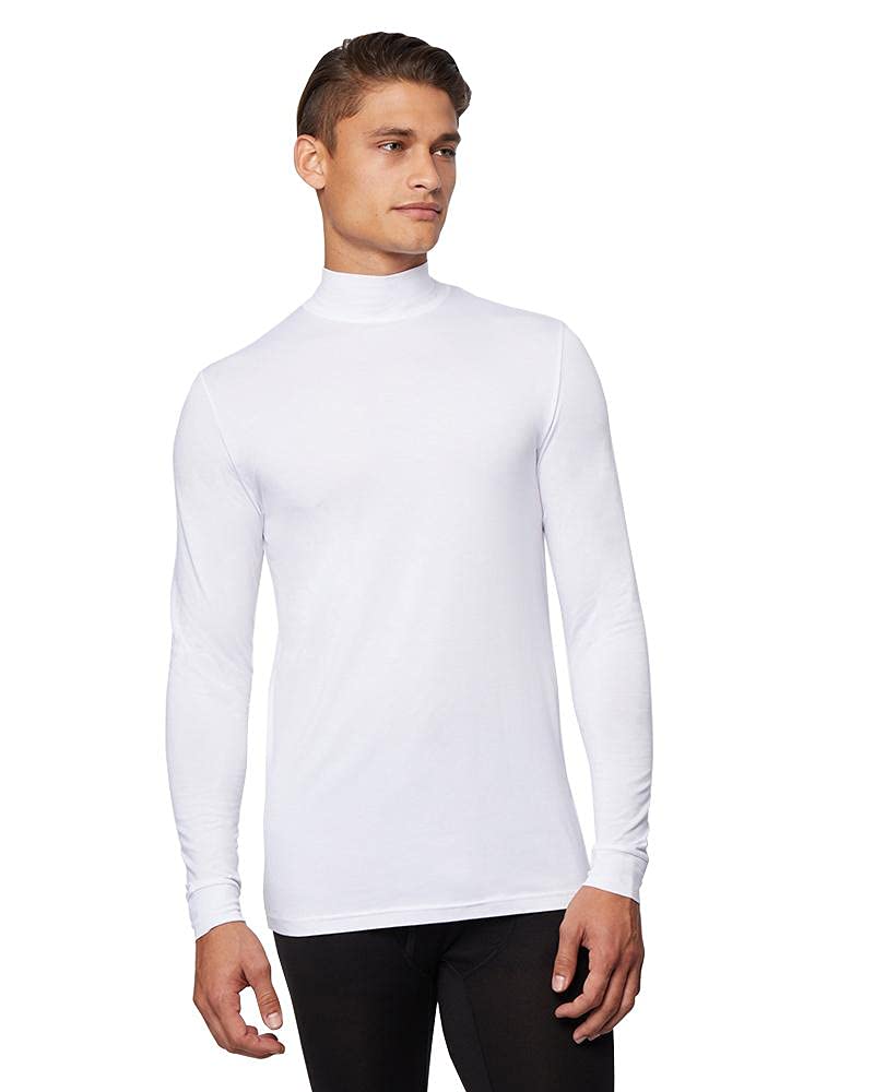 32 Degrees Heat Men's Performance Thermal Lightweight Base Layer Mock Neck Long Sleeve Shirt - Moisture Wicking & Warm for Winter Running, Hiking & Outdoor Activities