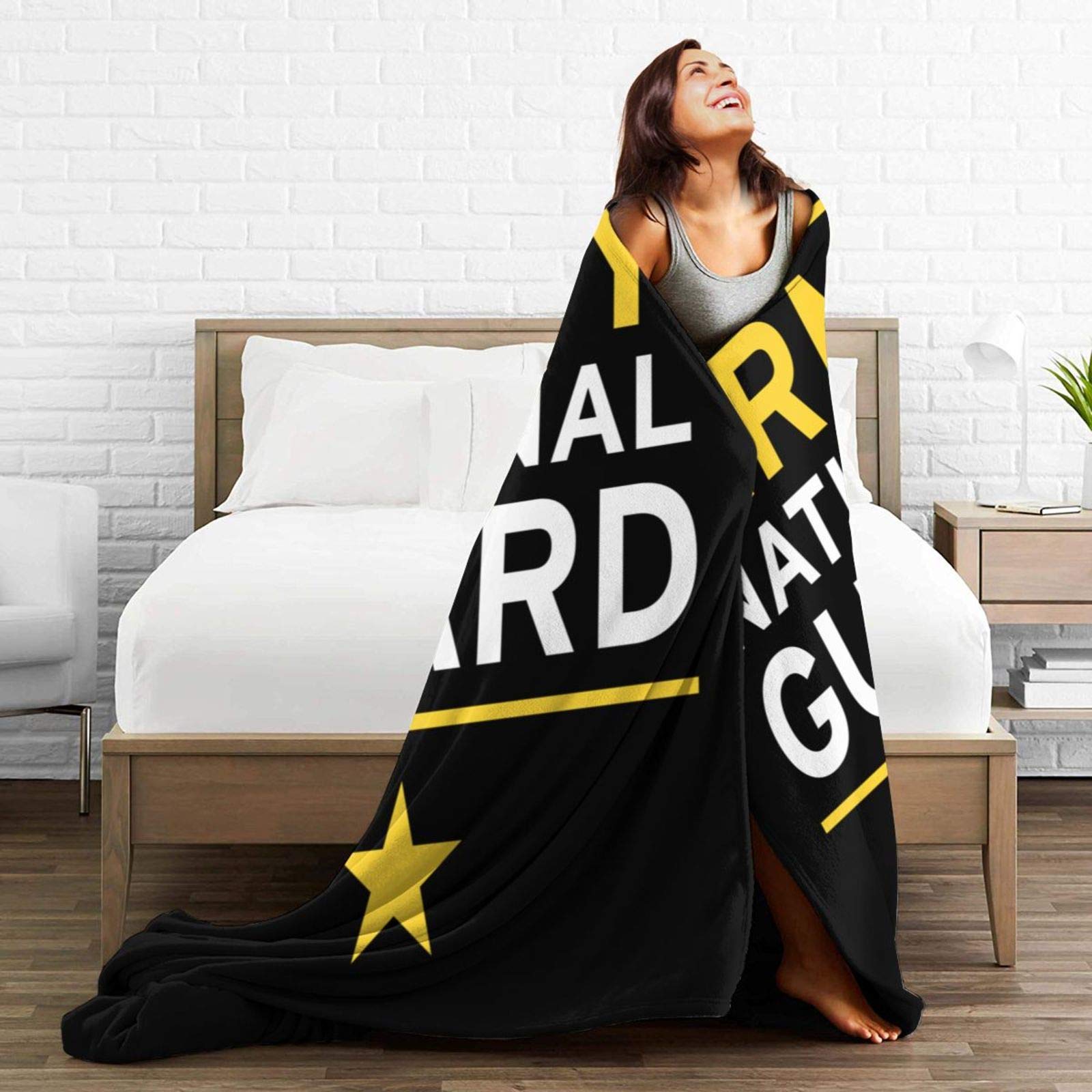 Oregon Army National Guard Throw Blanket - Ultra Soft Micro Fleece Blanket for Bed, Couch & Living Room - 50x40 Inches - Perfect for Movie Nights, Camping & Military Home Decor