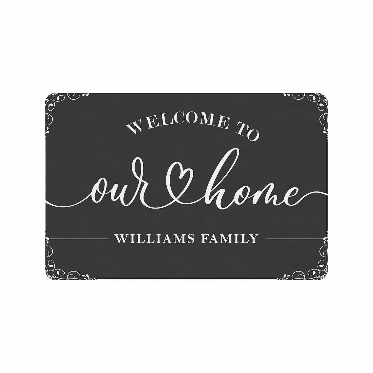 Customized Welcome to Our Home Doormat - Personalized Entrance Mat for Indoor Use, 30