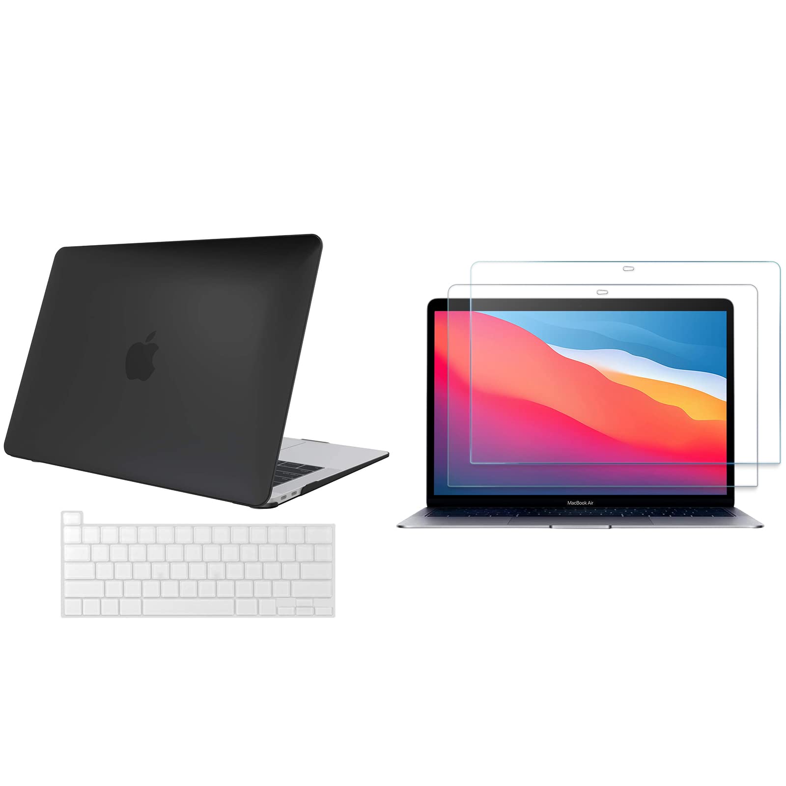 ProCase Hard Shell Case with Keyboard Cover for MacBook Pro 13 Inch 2020 | Compatible with MacBook Air 13/Pro 13 | Includes 2-Pack Screen Protectors | Durable Protection for Work, Travel & School