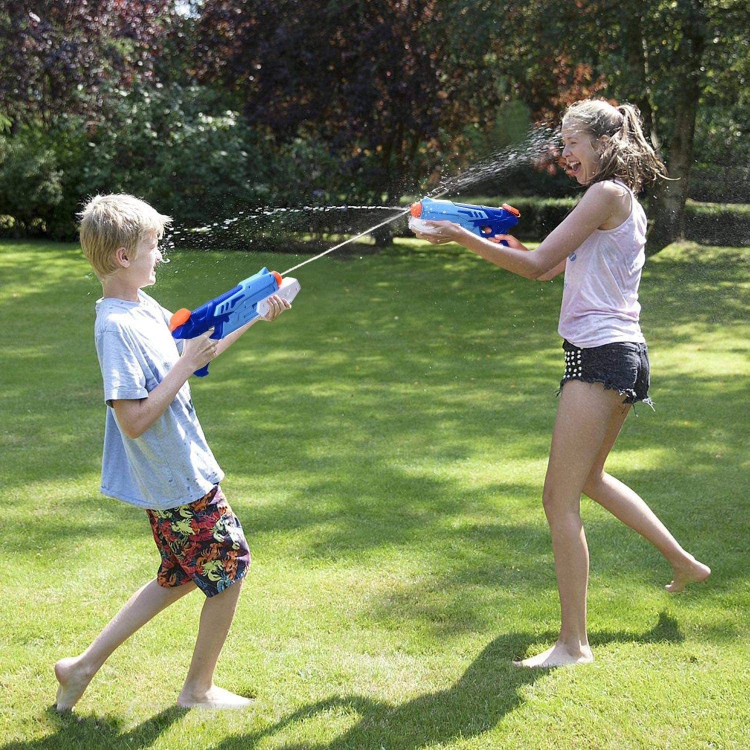 2PCS Kids Water Spray Gun Toy - Summer Fun Pool & Beach Water Game for Outdoor Play and Backyard Parties
