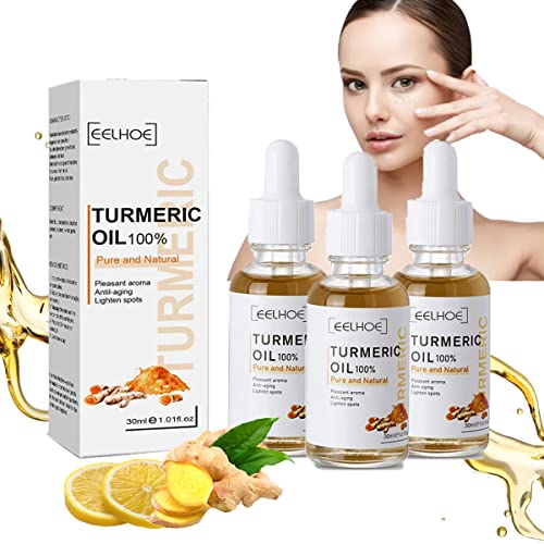 Bamugoo 3-Pack Turmeric Serum for Dark Spots & Hyperpigmentation Treatment - Brightening Face Serum for Acne Scars, Uneven Skin Tone & Smooth Complexion | Daily Skincare Routine for Glowing Skin