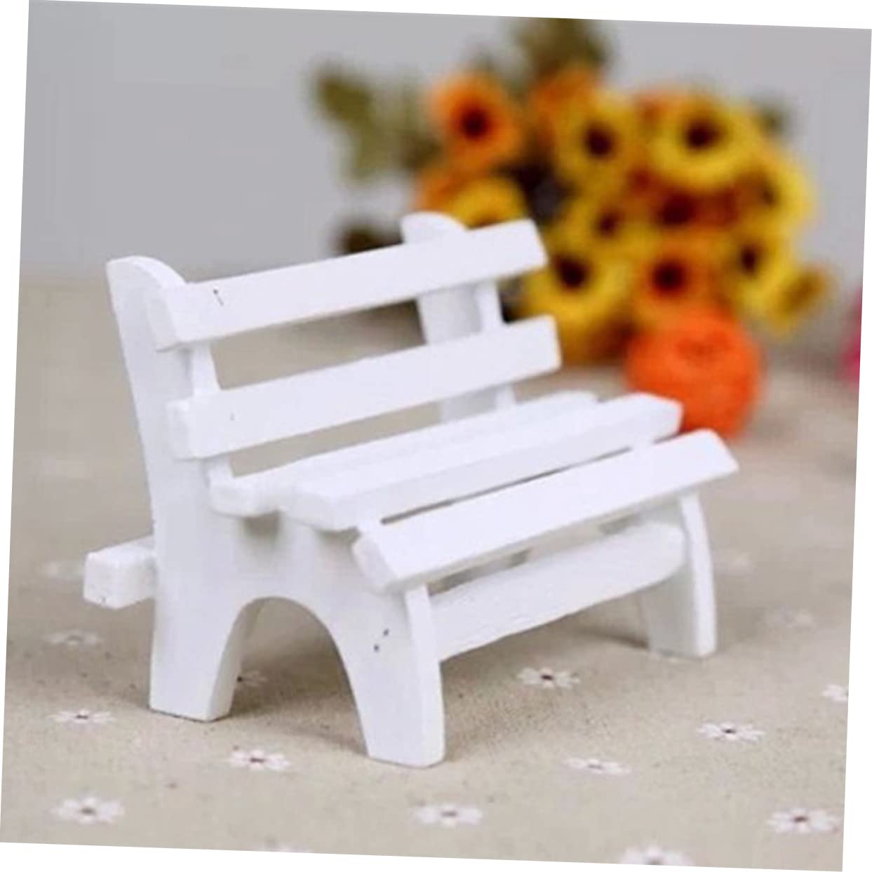 YARNOW Miniature Wooden Garden Bench - Decorative Porch Chair Figurine for Dollhouse, Fairy Garden & Home Decor | Perfect for DIY Crafts, Fairy Gardens & Tabletop Displays