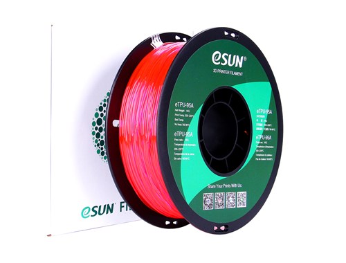eSUN eTPU 95A 3D Printer Filament 1.75mm 1kg Spool - Flexible TPU Filament for Cosplay, Phone Cases & Shock Absorbing Parts - Multiple Color Options