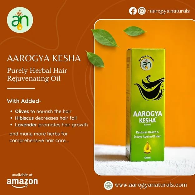 Aarogya Kesha Ayurvedic Hair Oil for Hair Growth & Scalp Care - Natural Treatment for Dry, Damaged Hair - Perfect for Daily Use & Hair Spa at Home