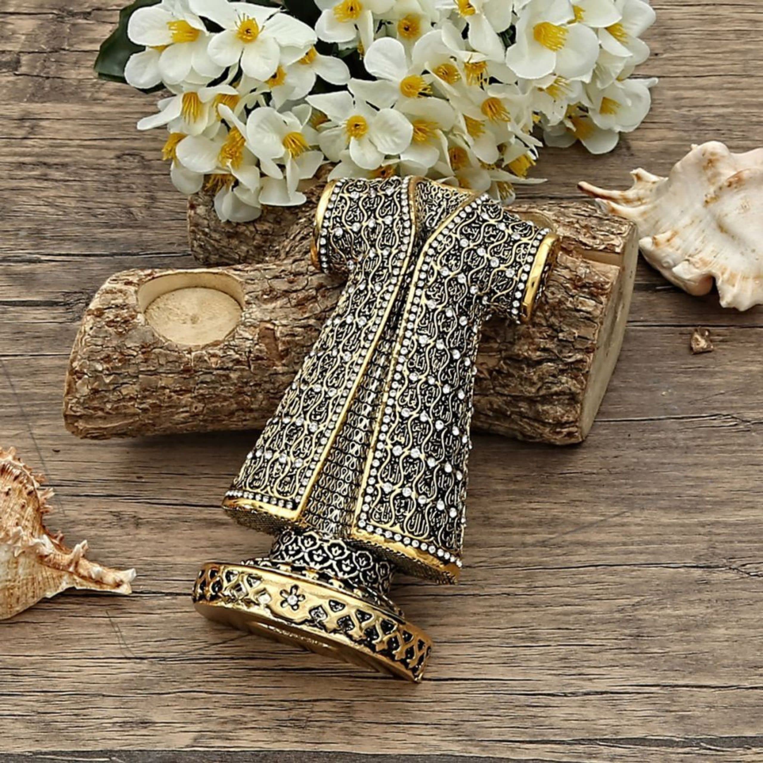 Premium Islamic Gift Set for Men - Quran, Figurine, Tasbih, Prayer Rug & Pen in Engraved Wooden Box | Muslim Birthday, Wedding, Graduation Gift Idea | Eid & Ramadan Present for Him | Perfect for Daily Prayers, Home Decor & Special Occasions