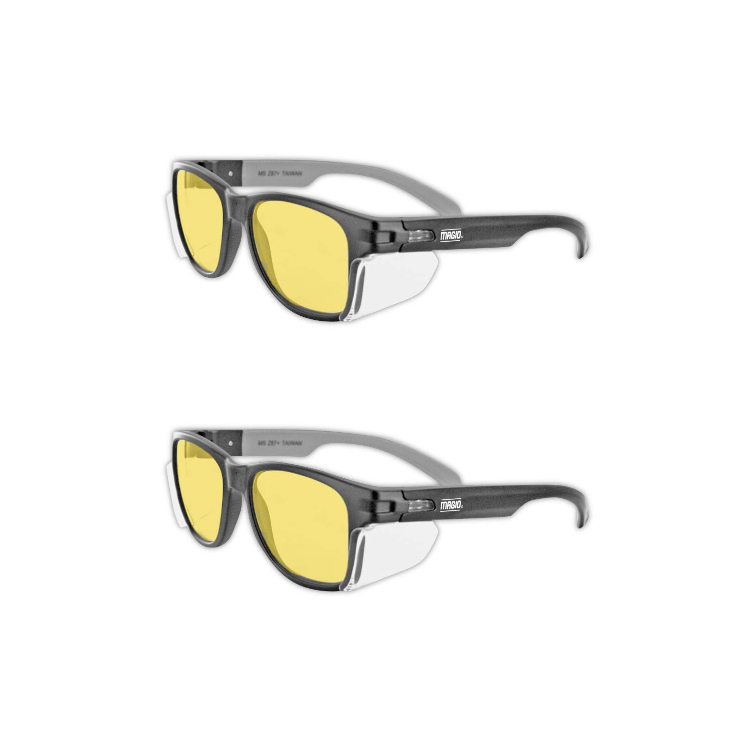MAGID Gemstone Y50 Anti-Fog Safety Glasses with Side Shields - ANSI Z87.1 Certified Protective Eyewear for Construction, Woodworking & DIY Projects