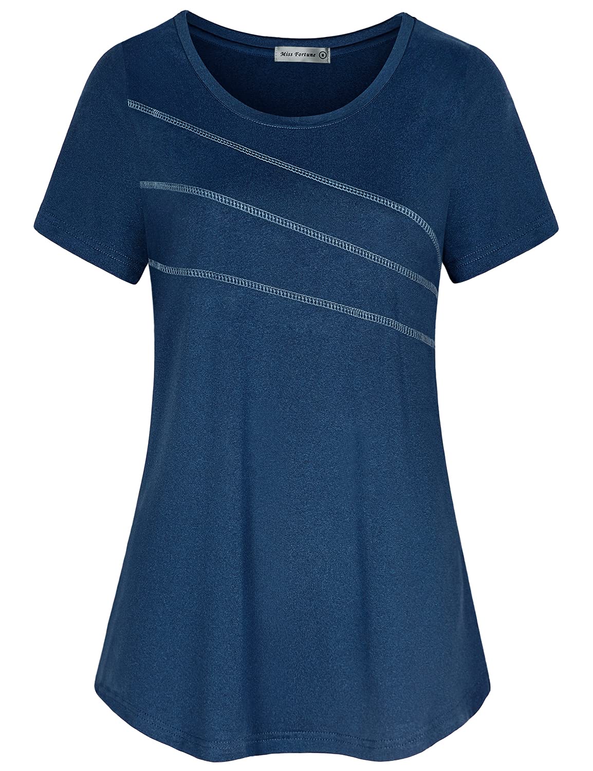 Miss Fortune Women's Active Workout Tops - Moisture Wicking Yoga Shirts for Running, Hiking & Gym - Breathable Fitness Apparel for Women | Perfect for Yoga Sessions, Outdoor Adventures & Gym Training