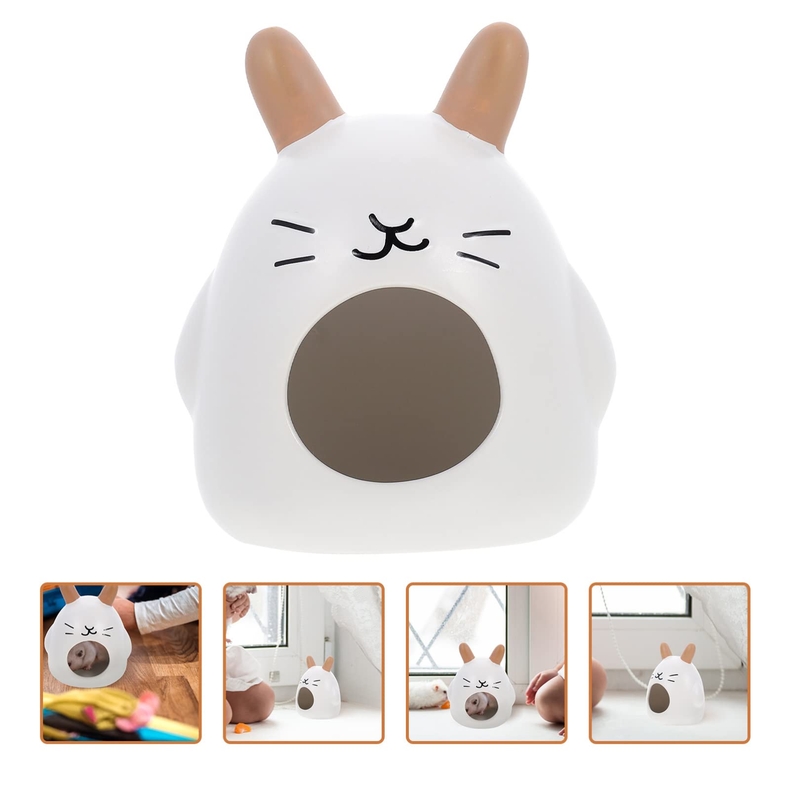 Ceramic Hamster House - Cooling Nest for Hamsters, Guinea Pigs & Small Pets - Breathable Summer Hideout for Small Animals - Perfect for Cages, Habitats & Pet Play Areas