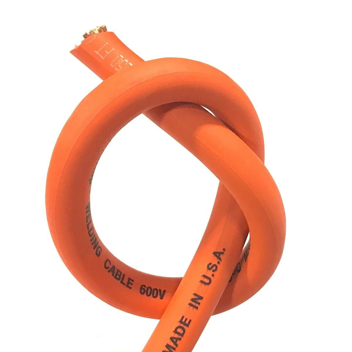 Kalas 2/0 Gauge Flexible Welding Cable - 50ft Orange (CAB2/0UF 50) | High-Temp Resistant for Automotive, Marine & Industrial Welding Applications