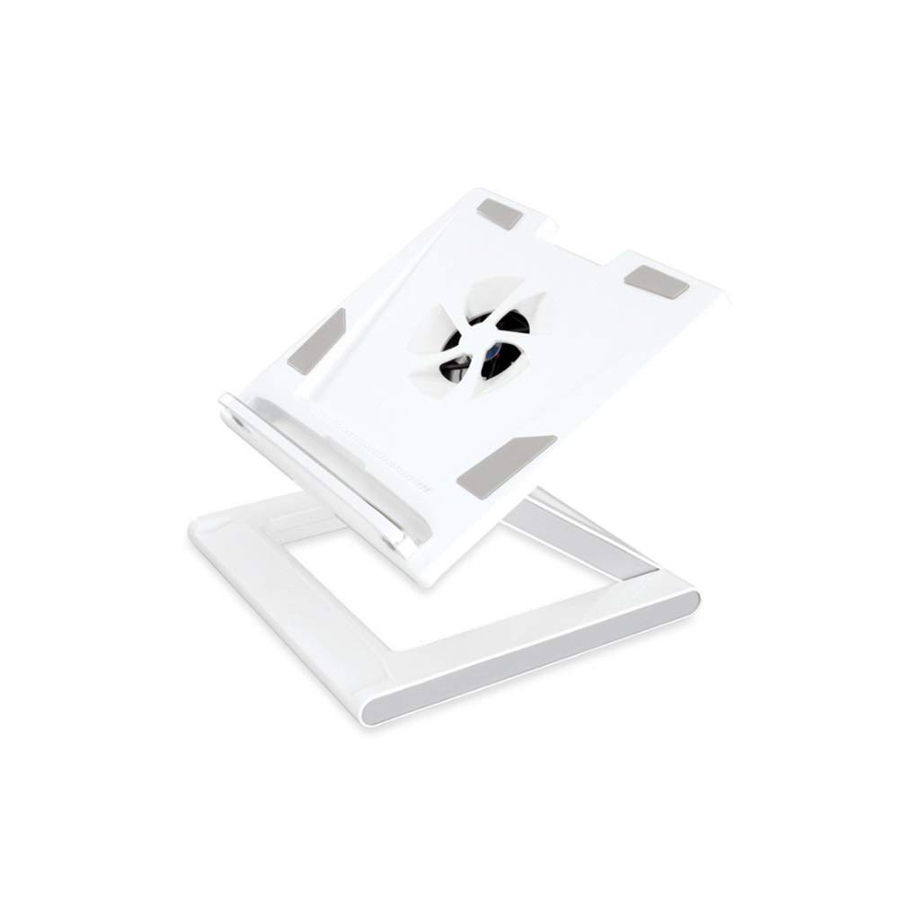 15.6 Inch Laptop Cooling Pad with 6 Quiet Fans, 4 USB Ports & Adjustable Stand - Portable Foldable Computer Cooler for Gaming & Office Use (White) - Perfect for Overheating Prevention & Ergonomic Typing