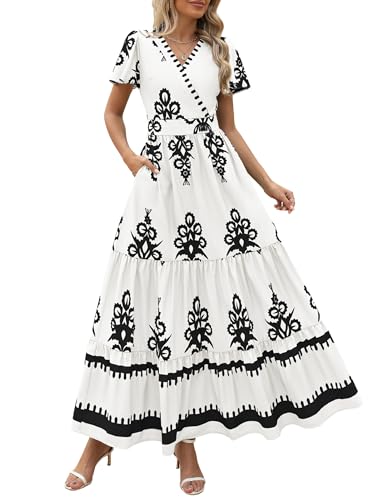 Floral White Black
