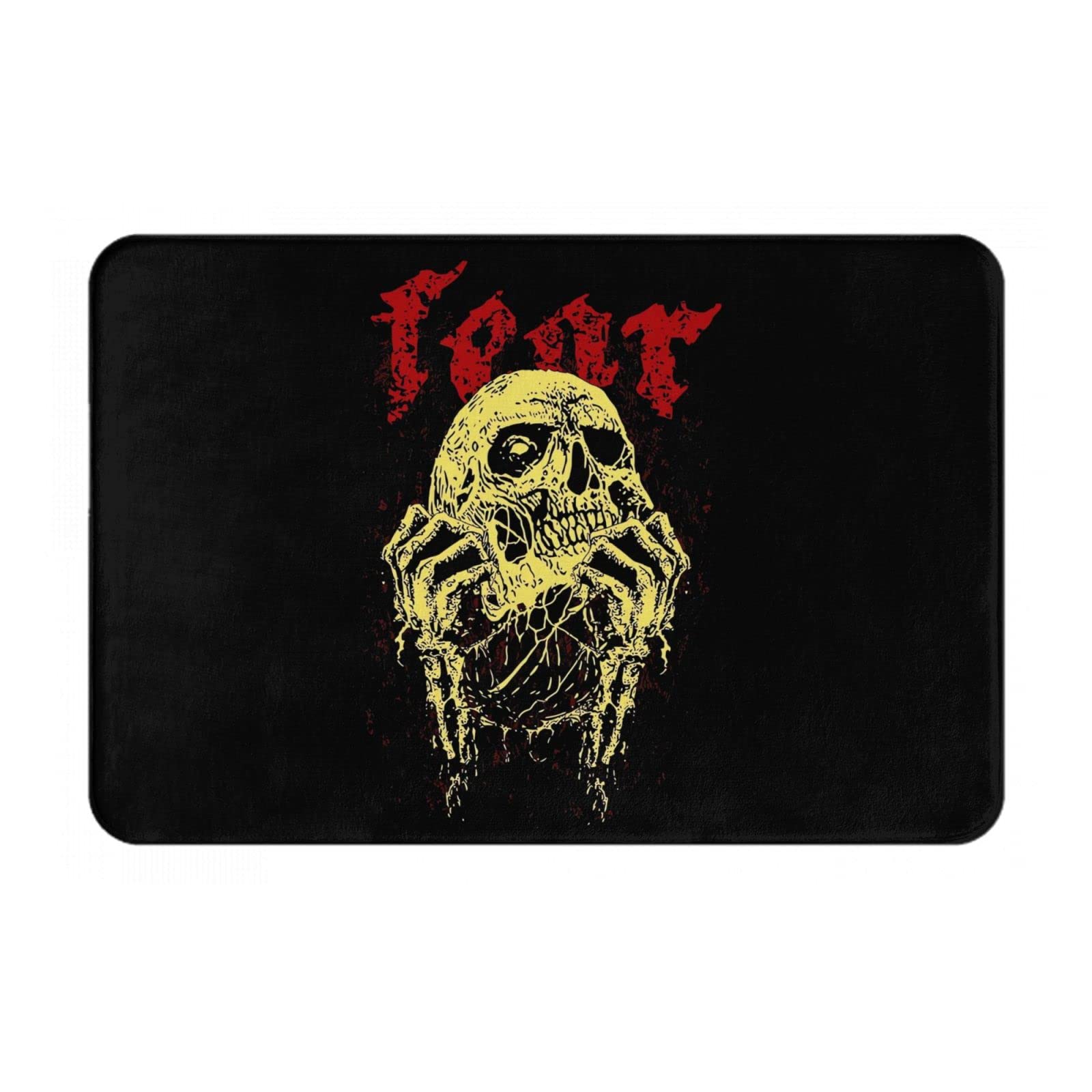 Skull Heavy Metal Doormat - Non-Slip Absorbent for Home & Bathroom | Rock Style Decor