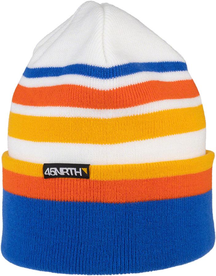 45NRTH Dawning Beanie - Winter Warm Fleece Lined Hat for Men & Women - Yellow/Orange/Blue One Size - Perfect for Skiing, Snowboarding & Outdoor Winter Activities
