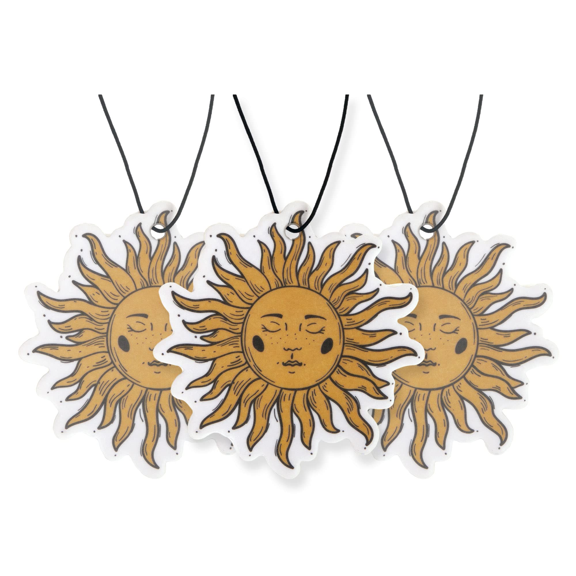 Natural Essential Oil Sun Car Air Freshener (3 Pack) - Long Lasting Aromatherapy for Cars, Home & Office