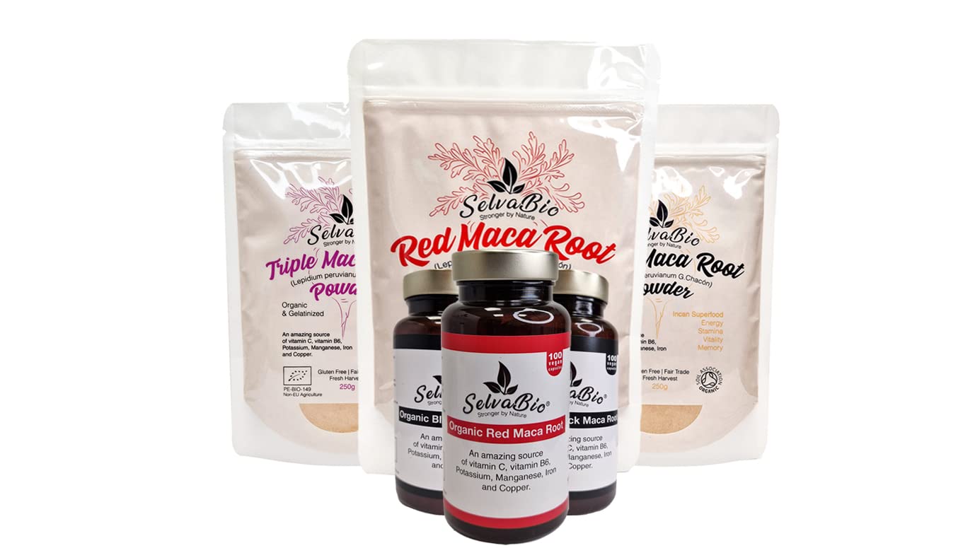 Organic Maca Root Capsules 500mg - 100 Vegan Pills, Certified Organic Peruvian Maca for Hormonal Balance, Energy & Libido Boost - Supports Men & Women's Wellness - Perfect for Daily Supplement, Workout Recovery & Stress Relief