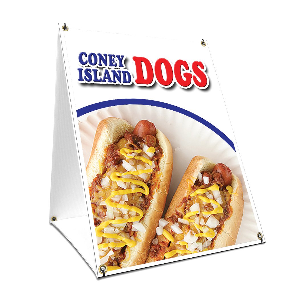 Vintage A-Frame Sidewalk Cuban Sandwich Sign - Double-Sided Graphics - 18