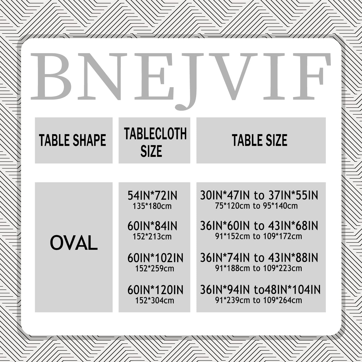 Bnejvif Waterproof Striped Oval Tablecloth 60x84 Inch - Modern Wrinkle-Free Durable Table Cover for Indoor/Outdoor Oval Tables - Perfect for Dining Room, Patio, Picnic and Party Decorations