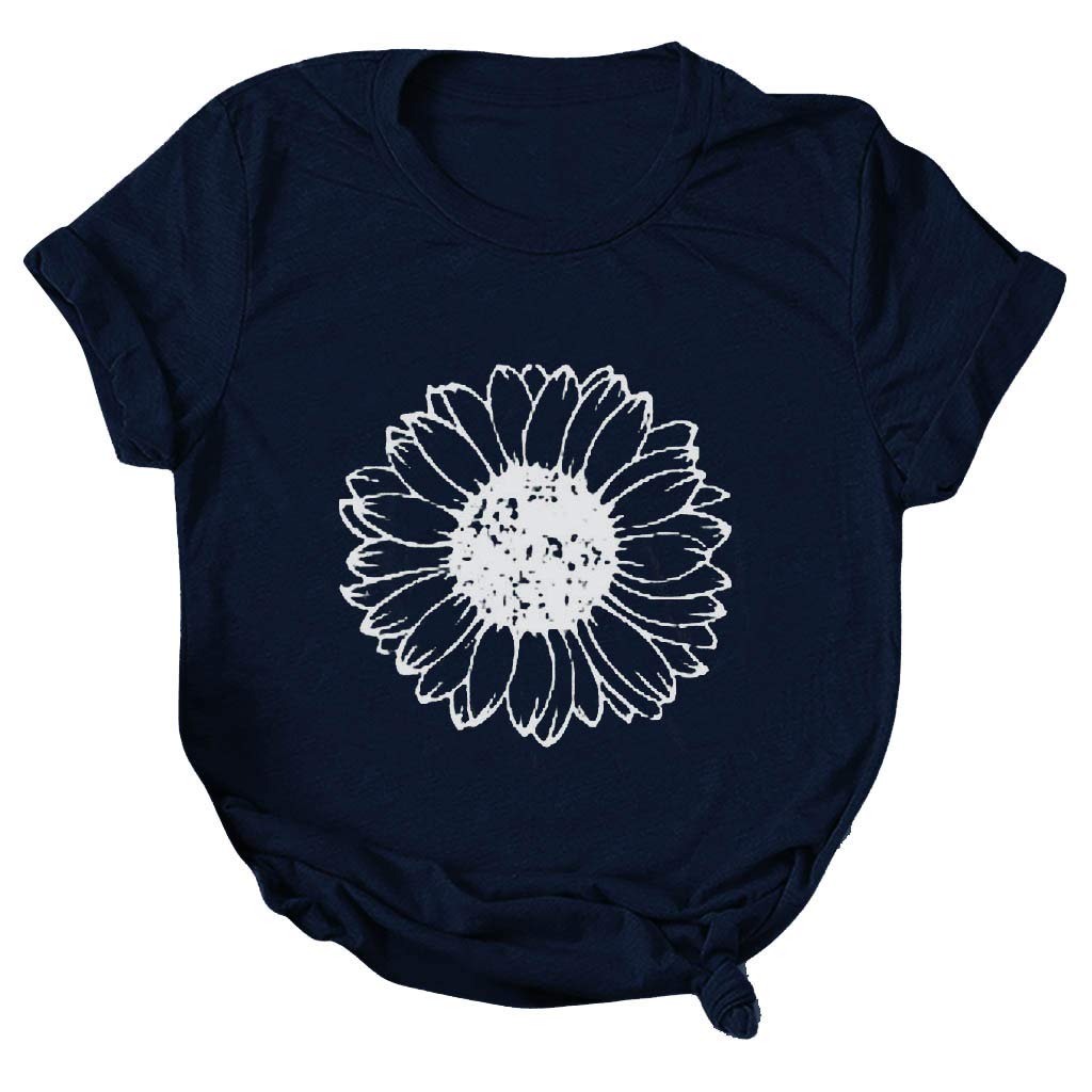 Women's Casual Short Sleeve T-Shirt - Round Neck Letter Print Top for Everyday Wear | Perfect for Work, Weekend Outings & Summer Fashion