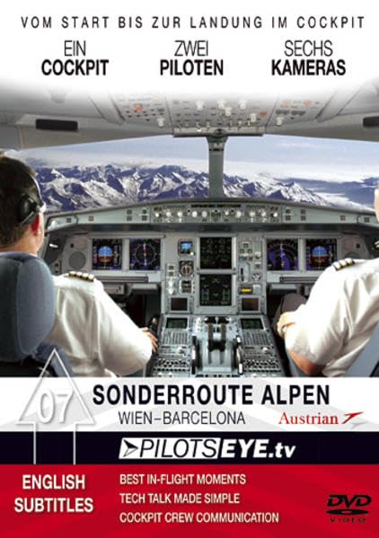 PilotsEYE.tv Special Alpine Route - Wien to Barcelona A321 Cockpit Flight DVD | Austrian Airlines In-Flight Experience | Perfect for Aviation Enthusiasts & Pilot Training
