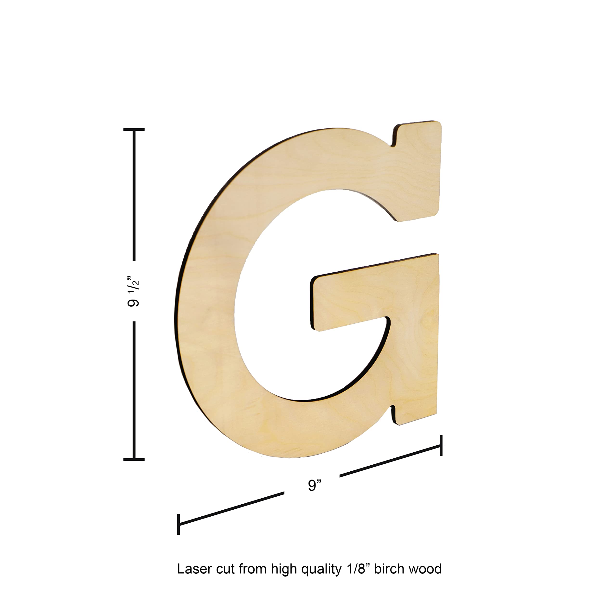 9.5 Inch Birch Wood Letters for DIY Crafts, Home Decor & Wall Art - Perfect for Wedding Signs, Nursery Decor & Rustic Home Projects