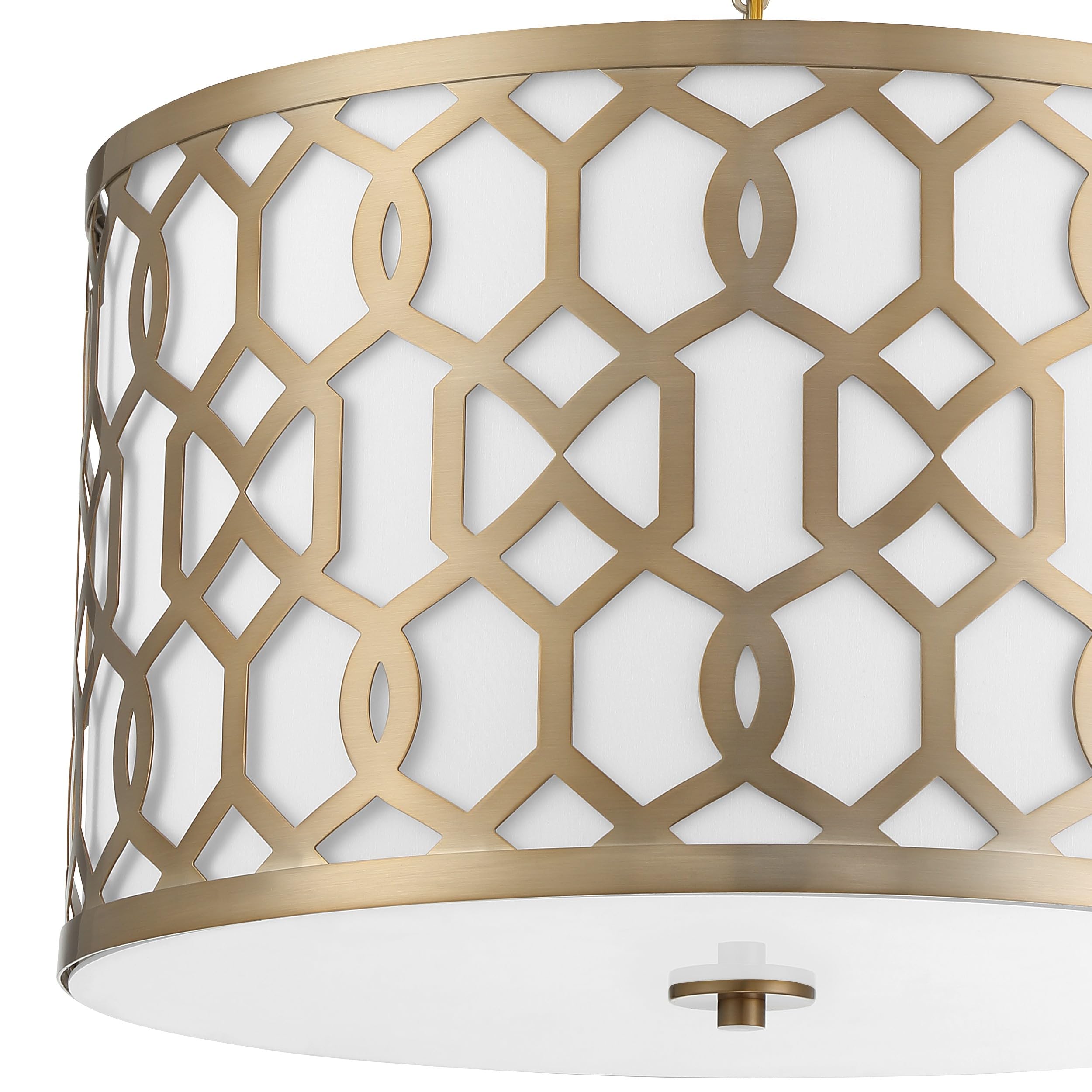 Crystorama Libby Langdon Jennings 5-Light Aged Brass Chandelier - Elegant Dining Room Lighting Fixture for Farmhouse & Traditional Home Decor