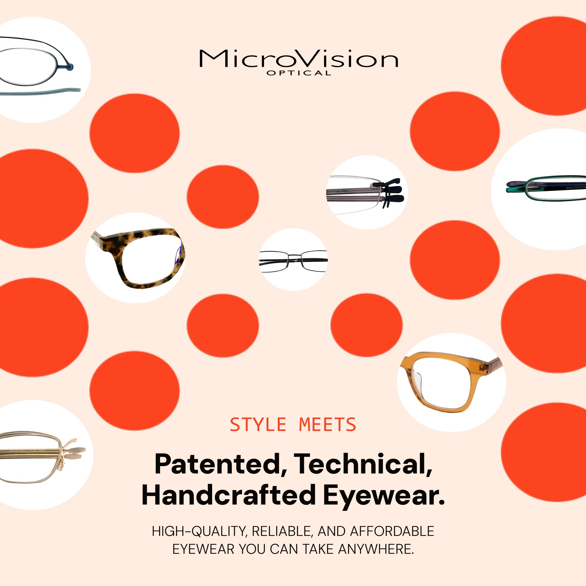 Foldable Reading Glasses with Slim Frame & Compact Case for Men and Women - Perfect for Travel, Reading, and Everyday Use