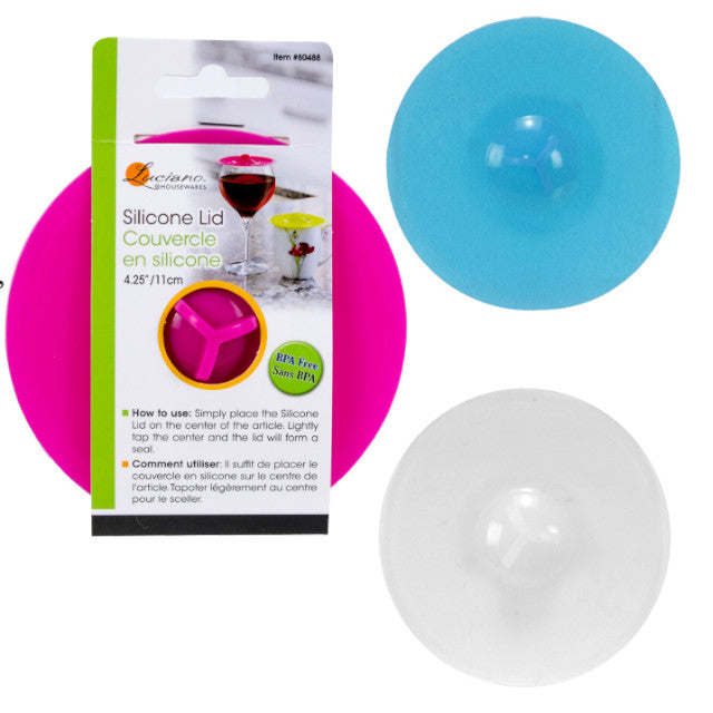 LUCIANO GOURMET 4.25-Inch Silicone Food Storage Lids - Set of 6, Flexible & Airtight Kitchen Lids for Bowls, Containers & Meal Prep - BPA-Free, Dishwasher Safe