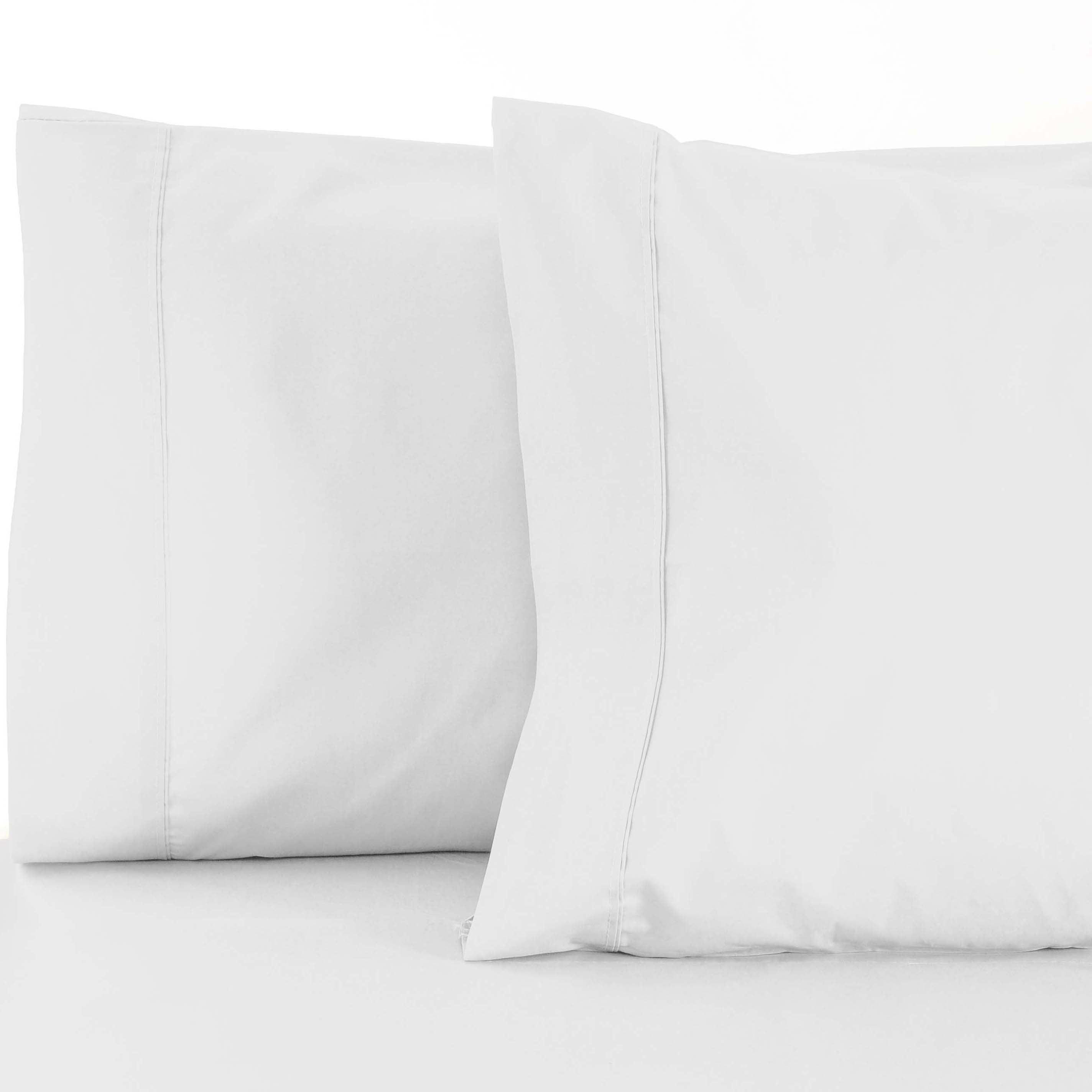 Premium 600 Thread Count Cotton Blend Pillowcase Set - Soft & Breathable for Ultimate Comfort - Perfect for Bedroom, Hotel, and Home Decor