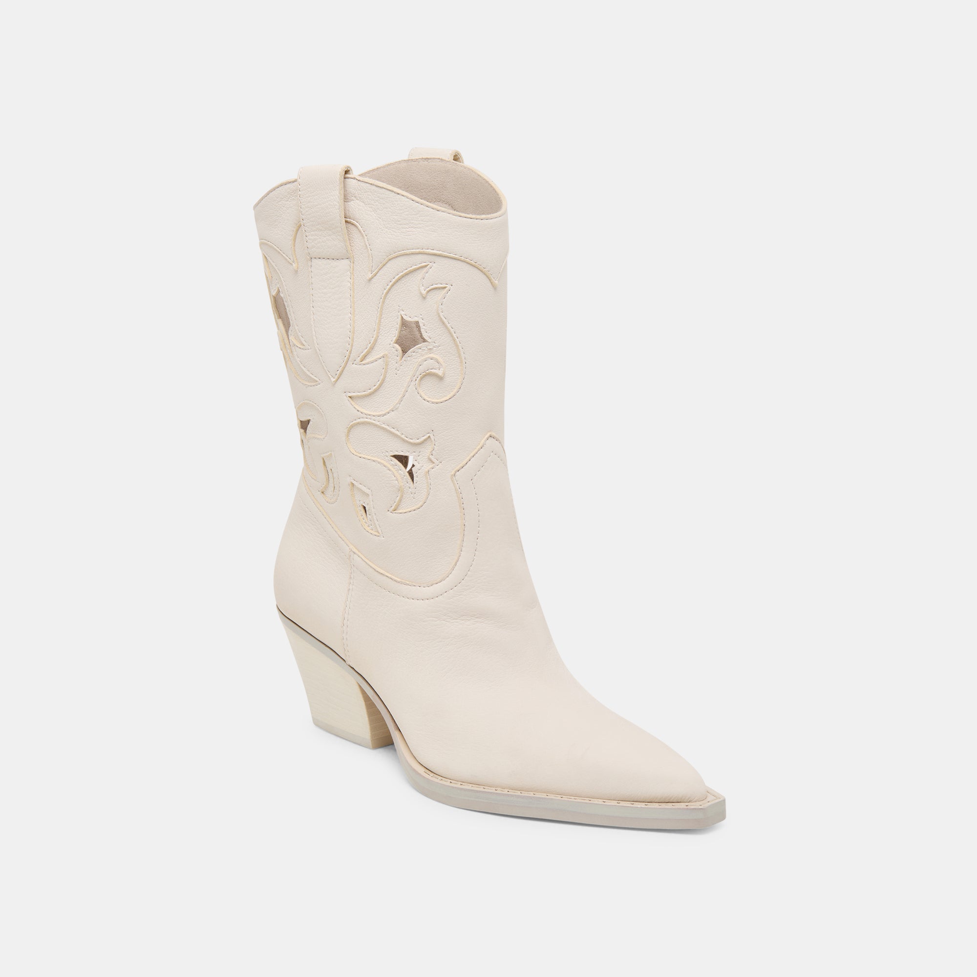 RAVENA Women's Off-White Nubuck Ankle Boots - Comfortable Casual Shoes for Fall & Winter, Perfect for Office, Dating and Daily Wear