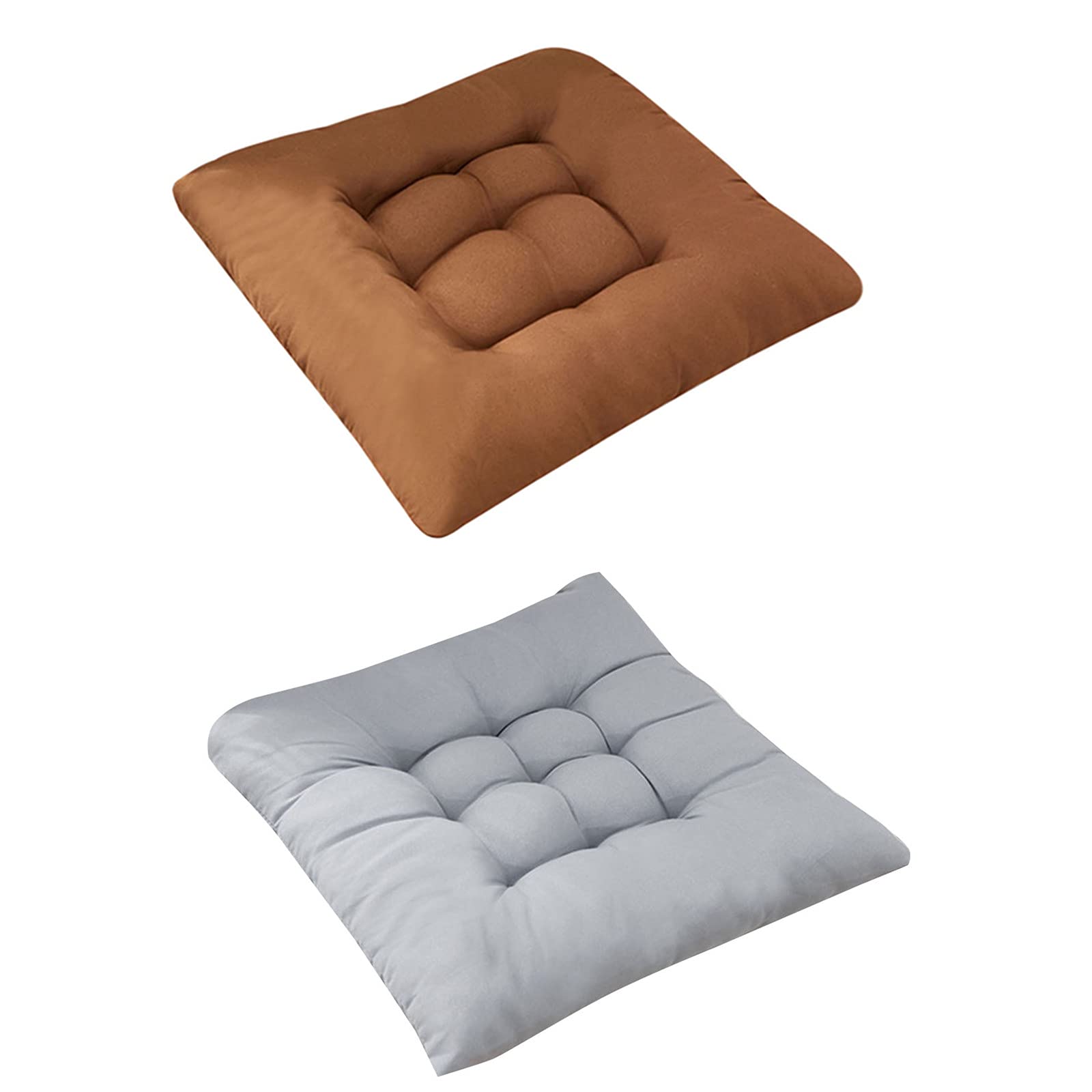 Sundaylike 2 Pack Chair Cushions with Ties - Soft Thick Seat Pads for Indoor & Outdoor Use - Comfortable Dining Room, Kitchen, Office, Car, Patio & Garden Furniture Cushions - Perfect for Home Decor and Relaxation