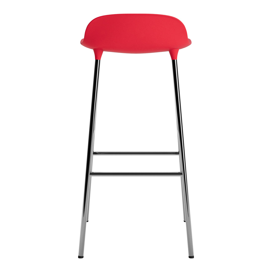 Modern Metal Bar Stools with Form Design - Adjustable Height Counter Stools for Kitchen, Dining & Home Bar - Industrial Style Seating for Restaurants & Cafes