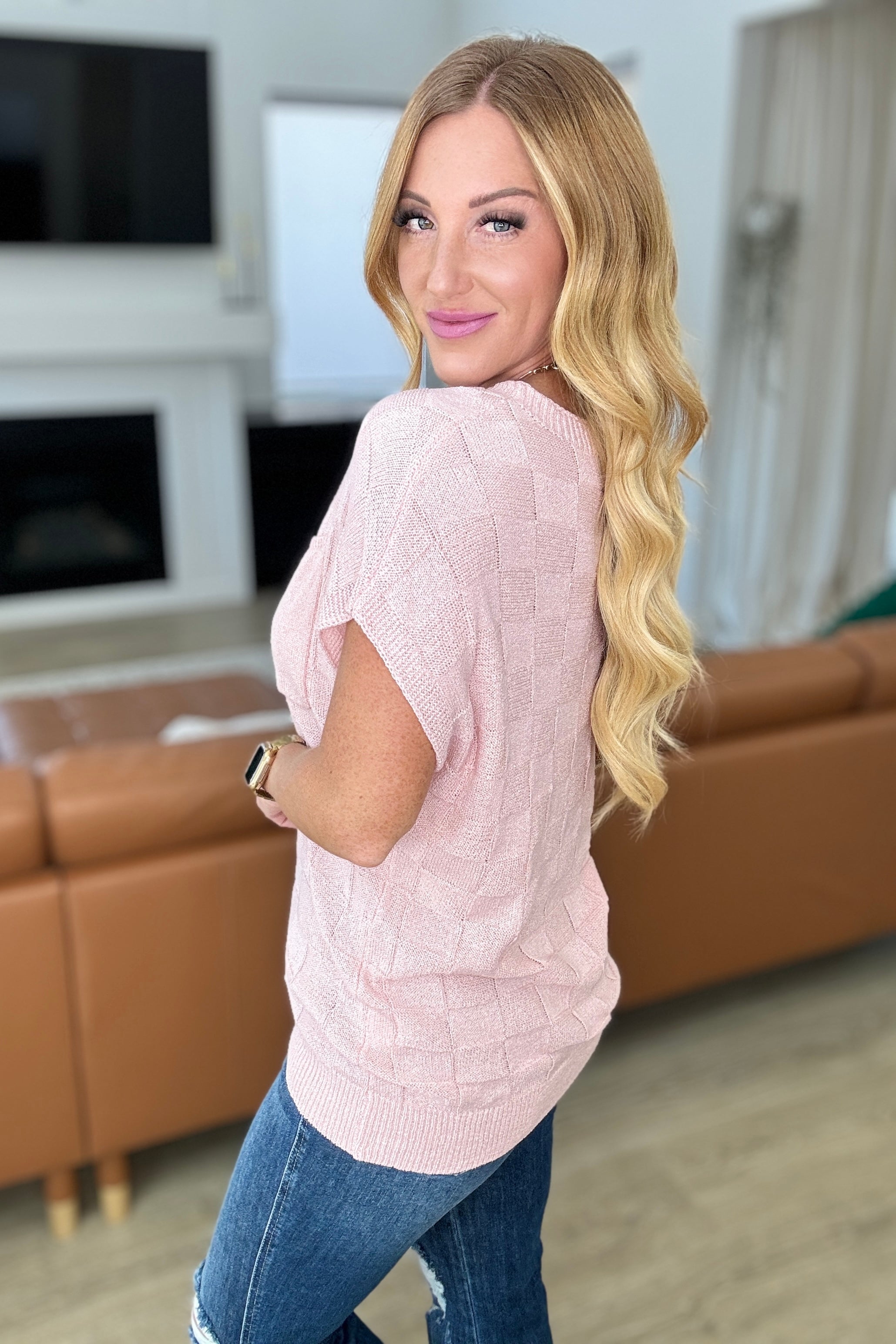 Checkmate Cap Sleeve Sweater for Women - Stylish Knit Top for Casual Wear, Office & Date Nights | Soft Comfortable Pullover