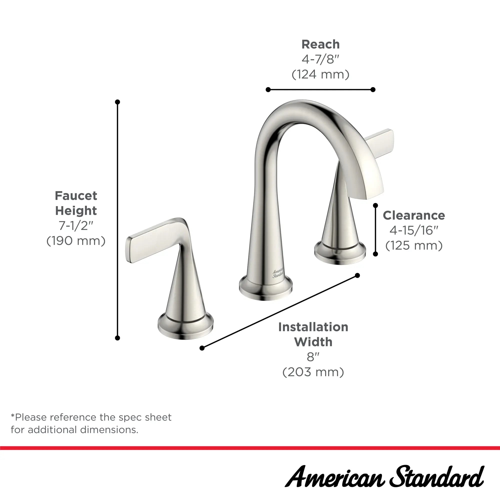 Eastway 8 Inch Widespread Bathroom Faucet with Two Handles - Modern Waterfall Spout Design for Bathroom Sink, Vanity, and Powder Room Installation