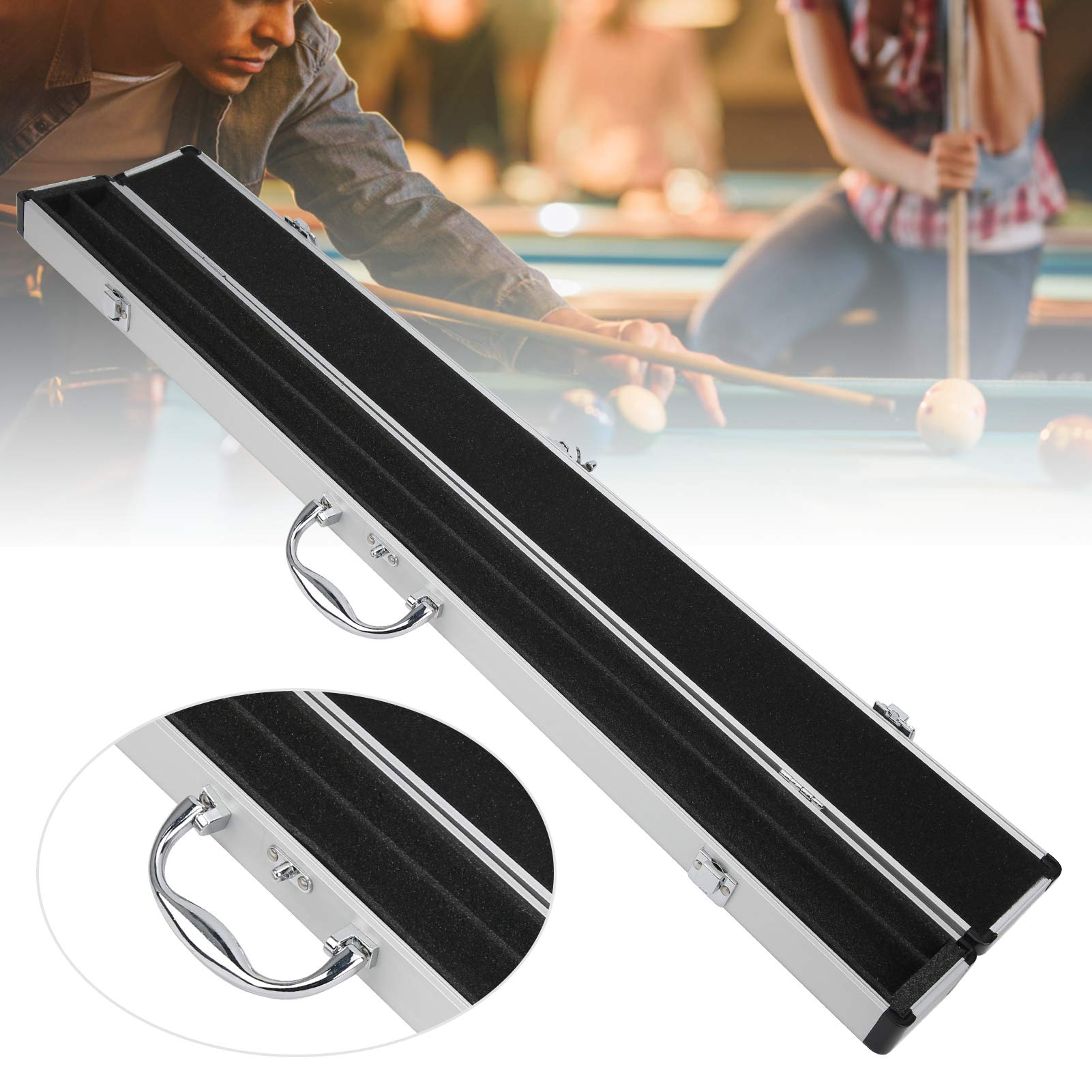 Premium Pool Cue Case with Lock - Durable Billiard & Snooker Cue Holder for Protection | Waterproof & Shockproof Design | Perfect for Home, Club & Outdoor Use