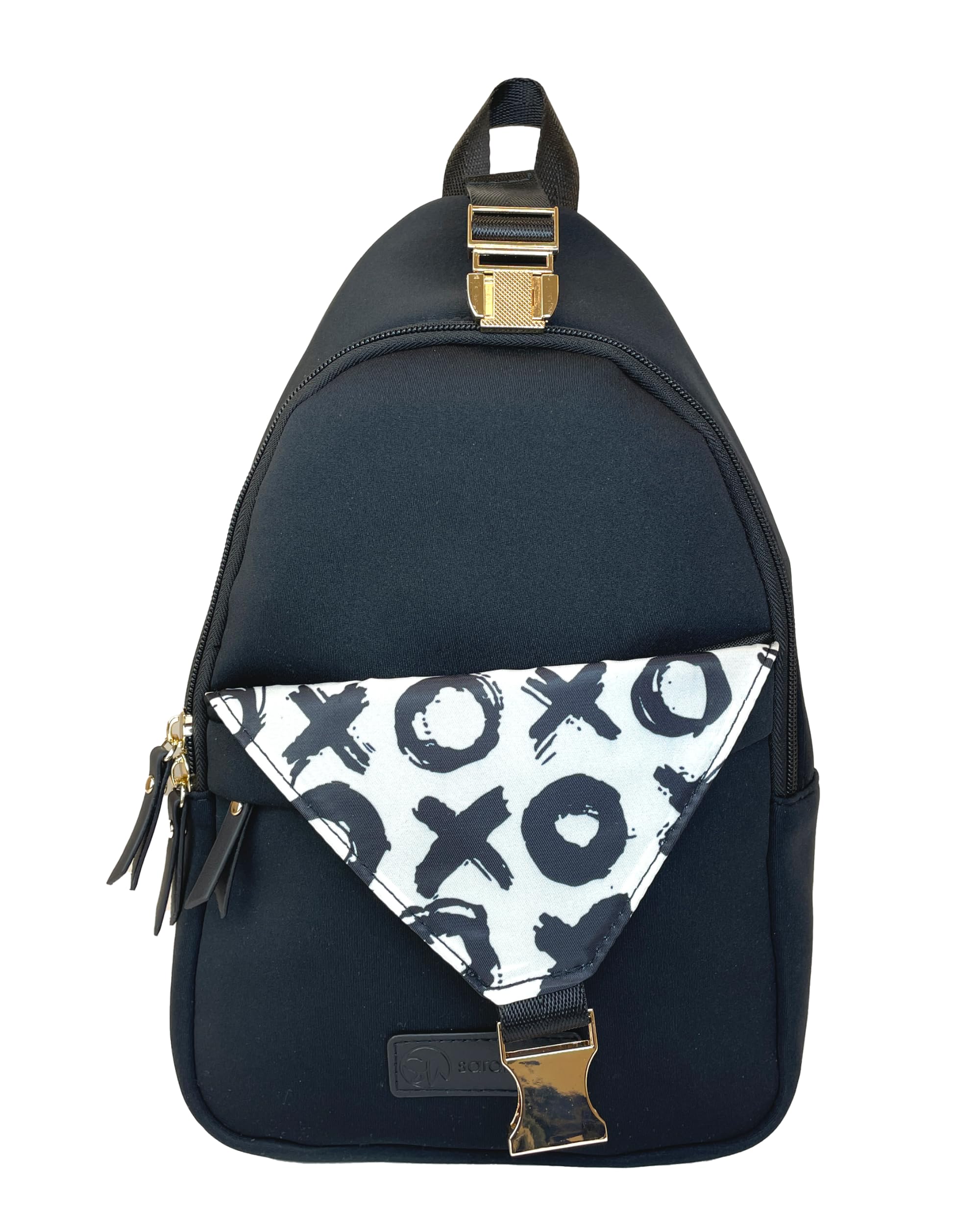 Sarah Wells Allie Sling Bag - Neoprene Breast Pump Bag - Machine Washable & Insulated - Hands-Free Pumping for Nursing Moms - Perfect for Work, Travel & On-the-Go (Black)