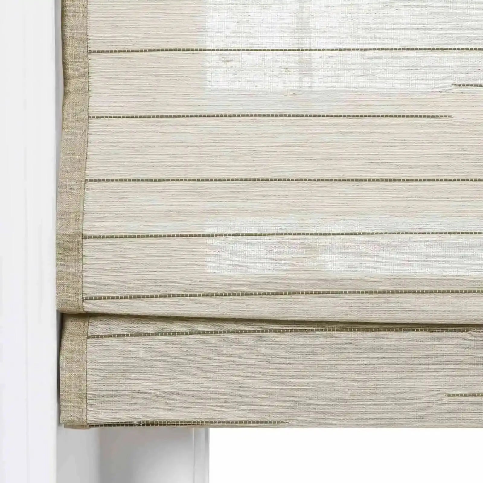 Rae Natural Ramie Bamboo Woven Shades - Series P | Eco-Friendly Window Coverings for Living Room, Bedroom & Patio | Light Filtering & UV Protection